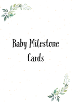 Baby Milestone Cards
